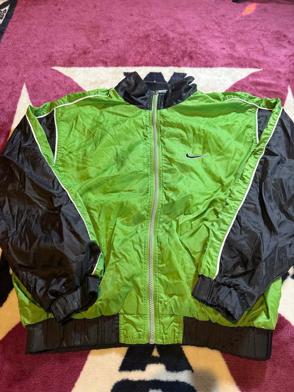 Nike Vintage Windbreaker Jacket Green Black